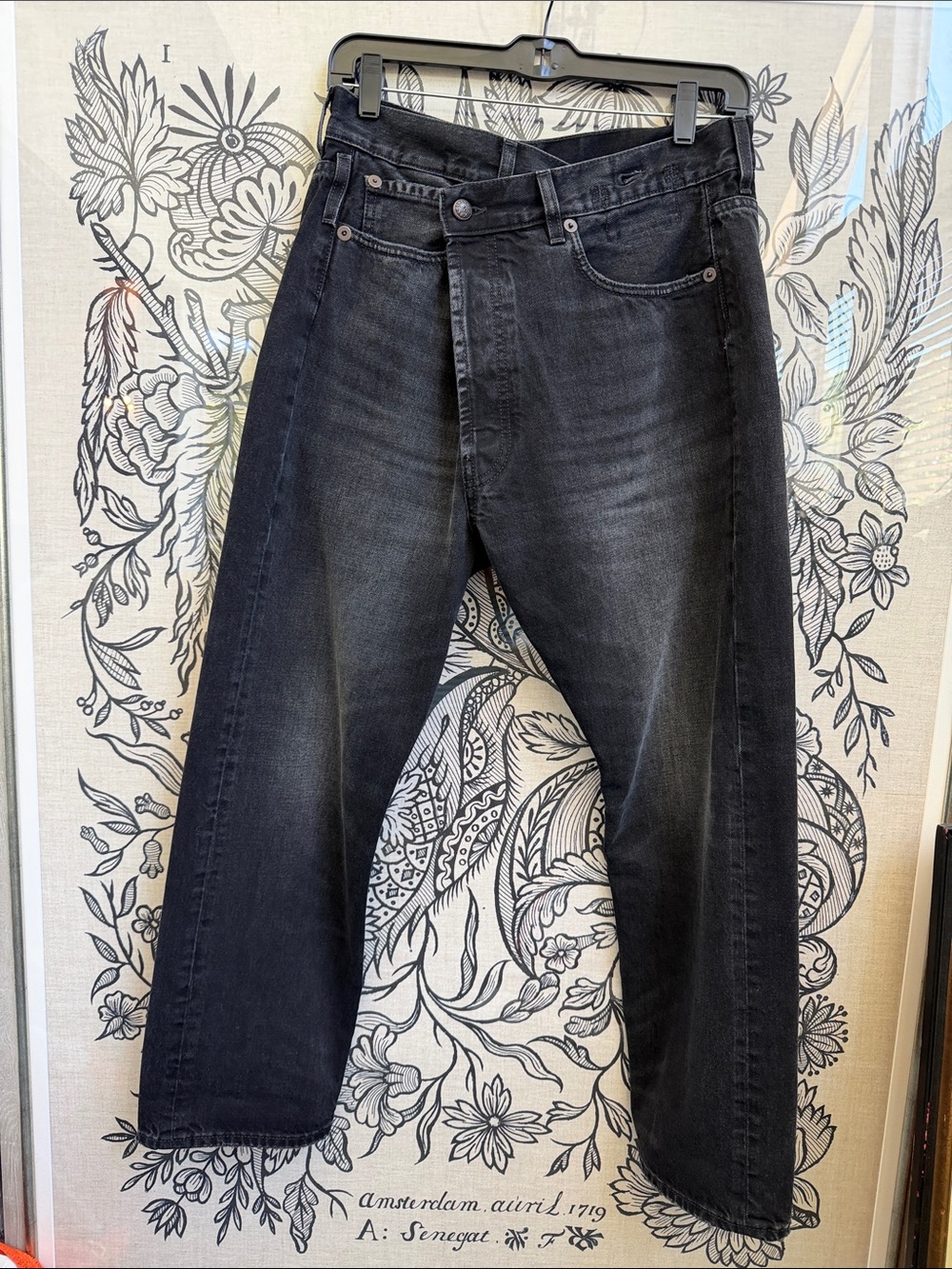R13 Women’s Black Washed Jeans Crossover